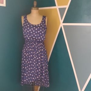 Bird print dress